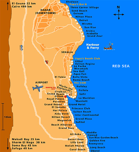 Egypt - Hurghada - mapa